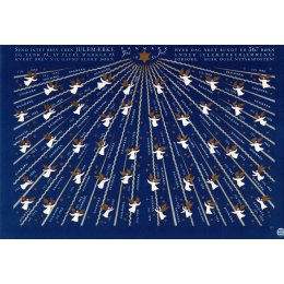 1952 - Danmark - Julemærkeark Engel mellem strålerne - Frimærke - Postfrisk.